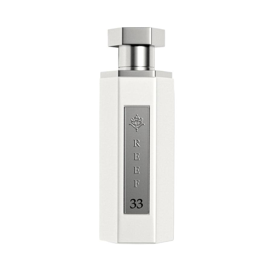 Flacon du parfum Reef 33 White, eau de parfum fruité boisé à l'oud unisexe 100 ml