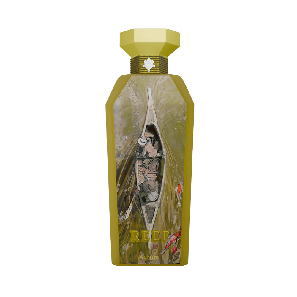 Flacon du parfum Reef Aurum, eau de parfum fruité boisé unisexe 150 ml